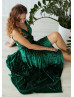 Emerald Green Velvet Convertible Bridesmaid Dress